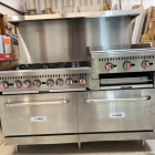 Koolmore60 in. 6 Burner Commercial Double Oven Gas Range with 24 in. Griddle and Broiler in Stainl