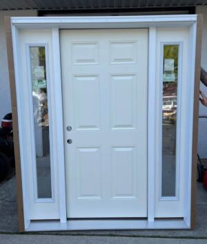 MMI DOOR 68.5 in. x 81.75 in. 6-Panel Right-Hand Inswing Classic Primed Fiberglass