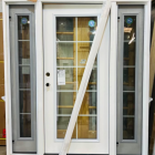 Masonite Full Lite, 10 Lite SDL Fiberglass Single Door, Vented Sidelites 72 in x 80 in