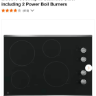 GE 30 in. 4 Burner Element Radiant Electric Cooktop in Stainless Steel including 2 Power Boil Burner