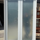 Krosswood Doors60 in. x 96 in. Craftsman Shaker 1-Lite Clear Glass Both Active MDF Solid Core Doubl