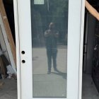 Steves & Sons Palisade 36 in. x 80 in. FullLite Clear Impact Glass RHOS Primed Fiberglass Prehung Fr Out-Swing