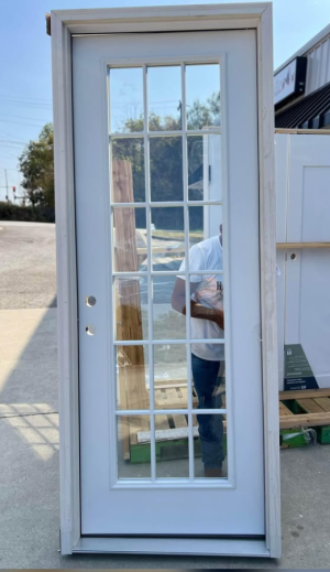 MMI Door 36 in. x 96 in. Classic Left-Hand Inswing 18-Lite Clear External Gril