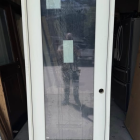 Steves & Sons Palisade 32 in. x 80 in. Full Lite Clear Impact Glass LHIS Unfinished Fiberglass Prehung Front Door