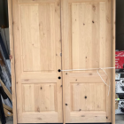 Krosswood Doors 72 in. x 96 in. Rustic Knotty Alder 2-Panel Square Top Unfinished Left-Hand Inswing Wood Double Prehung Front Door