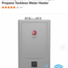 Rheem IKONIC 11.2 GPM Super High Efficiency Indoor or Outdoor Liquid Propane Tankless Water Heater