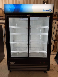 Koolmore53 in. 45 cu. ft. Commercial Refrigerator Merchandiser 2 Glass Door in Black Stainless Steel