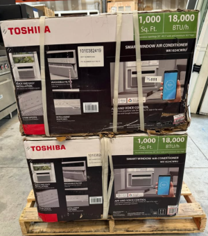 Toshiba 18,000 BTU 208/230 Volt Smart Wi-Fi Window AC, 1-1/4 in. Weatherseal, and Heavy-Duty Support