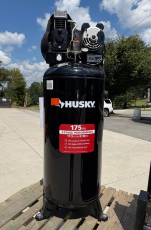 Husky 60 Gal. 3.7 HP 1-Phase 175 PSI Oil Lubed Belt Drive Stationary Electric Air Compressor