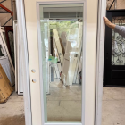 MMI DOOR 36 in. x 80 in. Internal Blinds Right-Hand Inswing Full Lite Clear Classic Primed Fiberglass Smooth Prehung Front Door