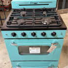 Unique Appliances Classic Retro 30 in. 3.9 cu. ft. Retro Gas Range with Convection Oven in Ocean Mist Turquoise