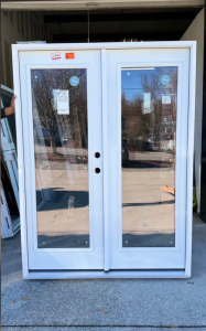 Masonite60 in. x 80 in. Ultra White Steel Prehung Left-Hand Inswing Full Lite Clear Glass Patio Door without Brickmold