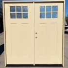 Krosswood Doors Craftsman 72 in. x 79 in. 6-Lite Right-Active/Inswing Clear Glass Unfinished Double Fiberglass Prehung Front Doo