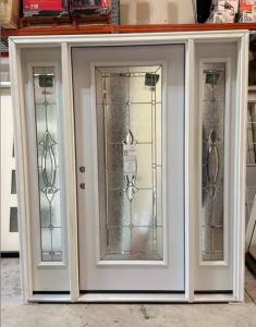 JELD-WEN66 in. x 80 in. Full Lite Blakely Primed Steel Prehung Right-Hand Inswing Front Door with Sidelites