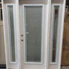 Therma-Tru 60 in. x 80 in. Internal Blinds Right-Hand Inswing Full Lite Clear Primed Prehung Front Door with Sidelites & Impact Glass Resistant!