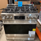 Thor Kitchen Gordon Ramsay Collection RSG36LP 36 Inch Freestanding Professional LP Range with 6 Sealed Burners, 6.0 cu. ft. Oven Capacity, Continuous Grates, High-Performance Dual Burners, Tilt Panel Touch Controls, European True Convection, Self Clean, Telescopic Racks and Sabbath Mode: Stainless Steel with Stainless Steel Trim - LP