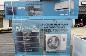 Hessaire 18000 BTU/H Ductless Mini Split Heat Pump System w/ Wi-Fi, 208V-230V Hessaire H18E2
