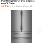 GE 36 in 23.2 cu. ft. Counter-Depth Fingerprint Resistant 4-Door French-Door Refrigerator w/ Dual-Dispense AutoFill Pitcher