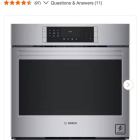 Bosch 800 Series 30 in. Built-In Smart Single Electric Convection Wall Oven with Air Fry and Self Cleaning in Stainless Steel