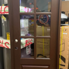 Steves & Sons Regency 32 in. x 80 in. 3/4-6 Lite Clear Glass LHOS Hickory Stain Fiberglass Prehung Front Door
