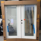 MP Doors 72 in. x 80 in. Fiberglass Smooth White Right-Hand Outswing Hinged Patio Door with Low E Impact Built in Blinds Impact