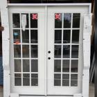 Feather River Doors 72 in. x 80 in. Right Hand In swing 1-Lite Smooth Unfinished Fiberglass Prehung Retro Patio Door 15 Panel