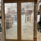 Krosswood Doors 72 in. x 96 in. Rustic Knotty Alder 1-Lite Clear Glass Both Active Solid Core Wood Double Prehung Interior Door